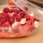 Sabert 19064B150 Bowl2 64 oz. Clear PET Square Deli / Catering Bowl - 150/Case
