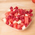 Sabert 19064B150 Bowl2 64 oz. Clear PET Square Deli / Catering Bowl - 150/Case