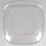 Sabert 19064B150 Bowl2 64 oz. Clear PET Square Deli / Catering Bowl - 150/Case