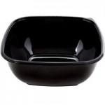 Sabert 19064B150 Bowl2 64 oz. Clear PET Square Deli / Catering Bowl - 150/Case