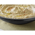 Visions 24 oz. Black PET Plastic Round Wide Catering / Serving Bowl - 50/Case