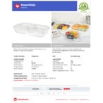 Inline Plastics Essentials 56 oz. Clear PET Plastic 5-Compartment Rectangular Platter with Lid - 125/Case Inline Plastics Essentials 56 oz. Clear PET Plastic 5-Compartment Rectangular Platter with Lid - 125/Case