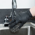 Lavex Pro Nitrile Black Heavy-Duty Powder-Free 6 Mil Thick Textured Gloves - Large - 1,000/Case Lavex Pro Nitrile Black Heavy-Duty Powder-Free 6 Mil Thick Textured Gloves - Large - 1,000/Case