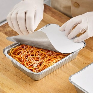 Western Plastics Foil-Laminated Board Lid for 2.25 lb. Oblong Foil Take-Out Container - 500/Case