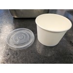 Choice 12 oz. Kraft Poly-Coated Paper Food Cup with Vented Paper Lid - 25/Pack Choice 12 oz. Kraft Poly-Coated Paper Food Cup with Vented Paper Lid - 25/Pack