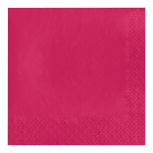 Creative Converting 139197135 Hot Magenta Pink 2-Ply 1/4 Fold Luncheon Napkin - 600/Case
