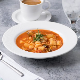 Reserve by Libbey Repetition 13 oz. Aluma White Porcelain Soup Bowl - Sample Reserve by Libbey Repetition 13 oz. Aluma White Porcelain Soup Bowl - Sample