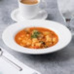 Reserve by Libbey Repetition 13 oz. Aluma White Porcelain Soup Bowl - Sample
