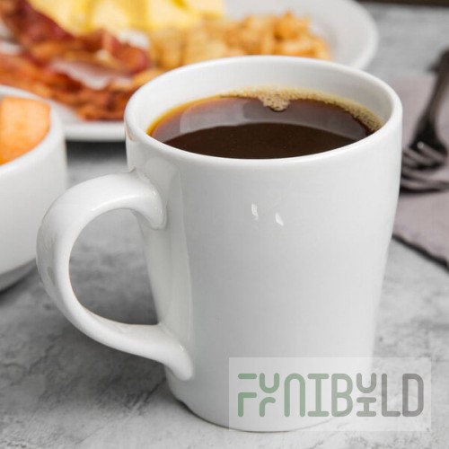 Libbey Porcelana 12 oz. Bright White Porcelain Seygo Mug - Sample