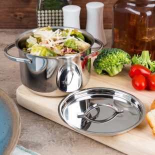 American Metalcraft MPL14 14 oz. Mini Stainless Steel Pot and Lid American Metalcraft MPL14 14 oz. Mini Stainless Steel Pot and Lid