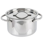 American Metalcraft MPL14 14 oz. Mini Stainless Steel Pot and Lid