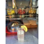 Cal-Mil 1850-5-55HL Mixology Stainless Steel Three 32 oz. Jar Horizontal Display with Hinged Lids - 16 1/2