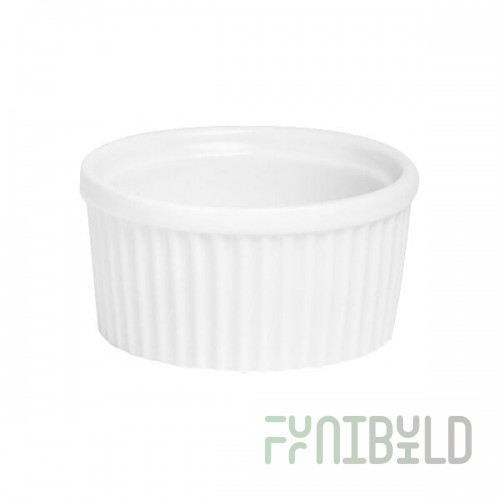 Varick A La Carte from Steelite International 9 oz. Bright White Fluted Ramekin - 12/Case