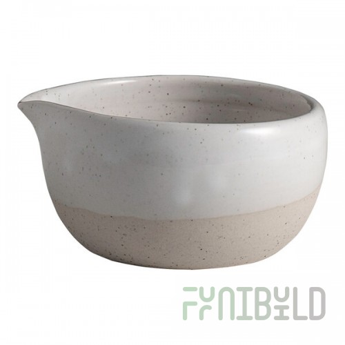 Off Grid Studio Gembrook from Steelite International 4 oz. Round White Stoneware Spouted Ramekin - 36/Case