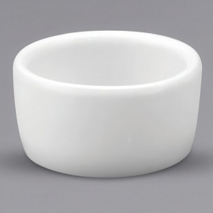 Oneida Buffalo Bright White Ware by 1880 Hospitality F8000000610 2 oz. Smooth Porcelain Ramekin - 36/Case