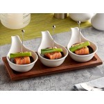 Acopa 3.5 oz. Bright White Porcelain Asian Appetizer / Tasting Spoon - 72/Case
