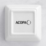 Acopa 4 oz. Square Bright White Porcelain Sauce Cup - 36/Case