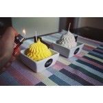 Acopa 4 oz. Square Bright White Porcelain Sauce Cup - 36/Case