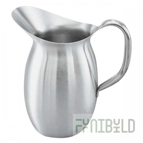 Vollrath 82040 132 oz. Satin Finish Stainless Steel Bell Pitcher