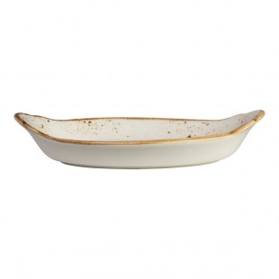 Steelite Performance Craft 12.5 oz. White Oval Eared Dish - 24/Case
