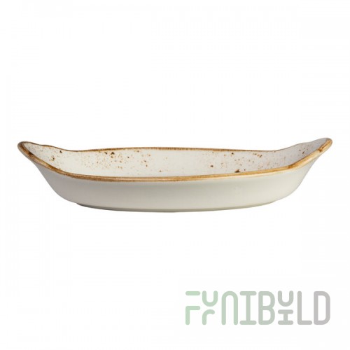 Steelite Performance Craft 12.5 oz. White Oval Eared Dish - 24/Case