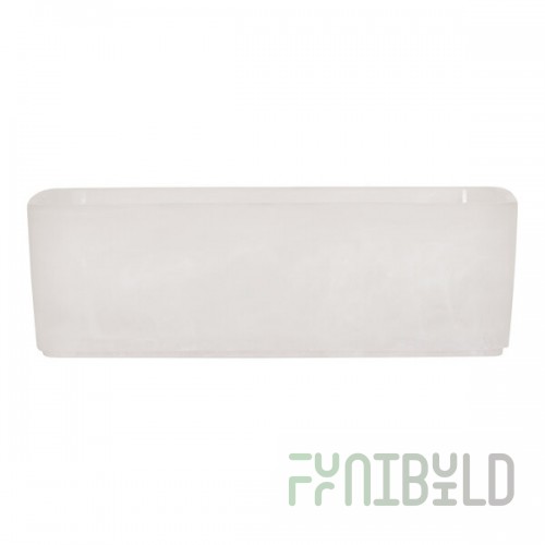 Cal-Mil 128 oz. White Cloud Square Resin Bowl