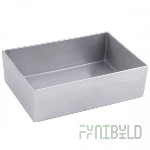 Bon Chef 5108PG 84 oz. Pewter-Glo Cast Aluminum Straight Sided Rectangle Bowl