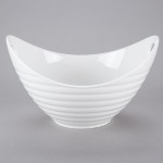 10 Strawberry Street WTR-10RBBOATBWL Whittier 64 oz. White Porcelain Boat Bowl with Ribbed Texture - 6/Case 10 Strawberry Street WTR-10RBBOATBWL Whittier 64 oz. White Porcelain Boat Bowl with Ribbed Texture - 6/Case