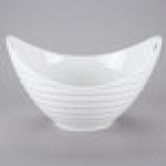 10 Strawberry Street WTR-10RBBOATBWL Whittier 64 oz. White Porcelain Boat Bowl with Ribbed Texture - 6/Case 10 Strawberry Street WTR-10RBBOATBWL Whittier 64 oz. White Porcelain Boat Bowl with Ribbed Texture - 6/Case