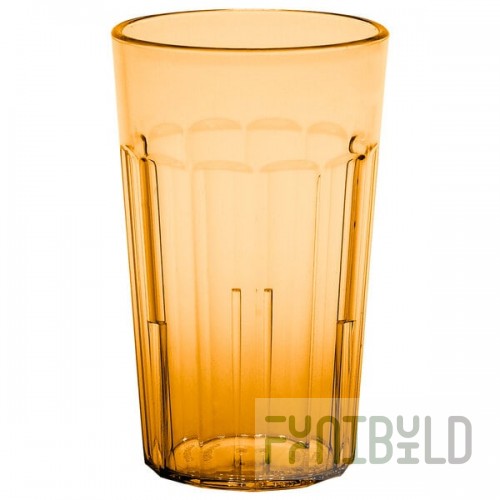 Cambro NT10153 Newport 10 oz. Amber Customizable SAN Plastic Tumbler - 36/Case