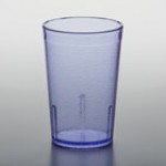 GET 6608-1-A 8 oz. Amber Customizable SAN Plastic Pebbled Tumbler - 72/Case