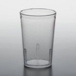 GET 6608-1-A 8 oz. Amber Customizable SAN Plastic Pebbled Tumbler - 72/Case