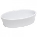 Elite Global Solutions Merced D10C White 10 oz. French Casserole Dish with 2 1/4