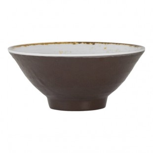 Creations Craft from Steelite International 14 oz. Two-Tone Brown and White Melamine Bowl - 6/Case Creations Craft from Steelite International 14 oz. Two-Tone Brown and White Melamine Bowl - 6/Case