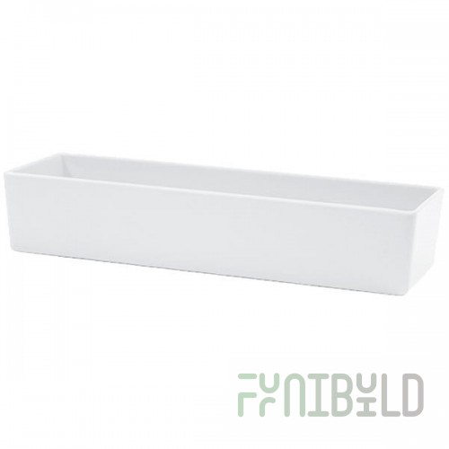 TableCraft M4008WH Contemporary Melamine Collection 3 Qt. White Straight Sided Bowl - 15
