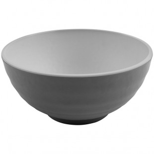 GET Roca Matte 32 oz. Gray and White Melamine Ramen Bowl - 12/Case GET Roca Matte 32 oz. Gray and White Melamine Ramen Bowl - 12/Case