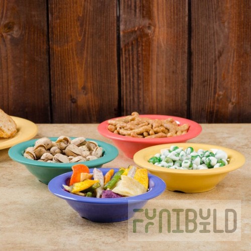 GET B-454-MIX Diamond Mardi Gras 4.5 oz. Melamine Bowl, Assorted Colors - 48/Case