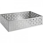 Front of the House Dots 14-Piece Stainless Steel Riser Set with Black Bamboo Buffet Boards