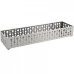 Front of the House Dots 14-Piece Stainless Steel Riser Set with Black Bamboo Buffet Boards
