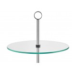 Acopa 2-Tier Glass / Stainless Steel Display Stand