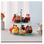 Acopa 2-Tier Glass / Stainless Steel Display Stand