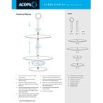 Acopa 2-Tier Glass / Stainless Steel Display Stand