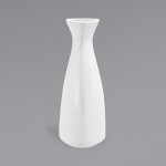 Front of the House Kyoto 12 oz. Bright White Porcelain Bud Vase - 6/Case