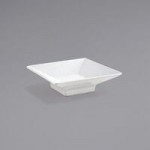 Front of the House Kyoto 12 oz. Bright White Porcelain Bud Vase - 6/Case