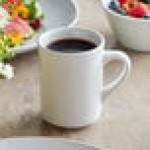 Acopa 8 oz. Customizable Bright White Rolled Edge Stoneware Mug - 36/Case Acopa 8 oz. Customizable Bright White Rolled Edge Stoneware Mug - 36/Case