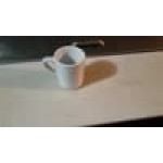 Acopa 8 oz. Customizable Bright White Rolled Edge Stoneware Mug - 36/Case Acopa 8 oz. Customizable Bright White Rolled Edge Stoneware Mug - 36/Case
