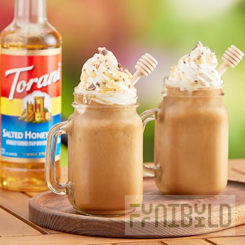 Torani Salted Honey Butter Flavoring Syrup 750 mL Plastic Bottle