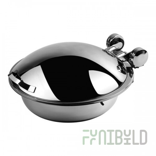 Smart Buffet Ware Smart W by Front of the House 4.75 Qt. Round Induction Chafer with Stainless Steel Lid and Food Pan BCH006MSS18