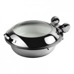 Smart Buffet Ware Smart W by Front of the House 4.75 Qt. Round Induction Chafer with Stainless Steel Lid and Food Pan BCH006MSS18