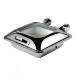 Smart Buffet Ware Smart W by Front of the House 4.75 Qt. Round Induction Chafer with Stainless Steel Lid and Food Pan BCH006MSS18